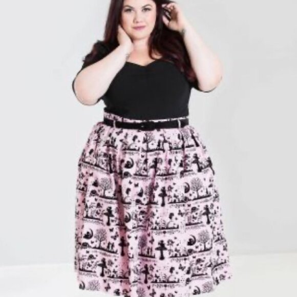 Hell Bunny Dresses & Skirts - Hell Bunny Woodland Anderson Pink Black Hansel Gretel Silhouette XXXL NWT